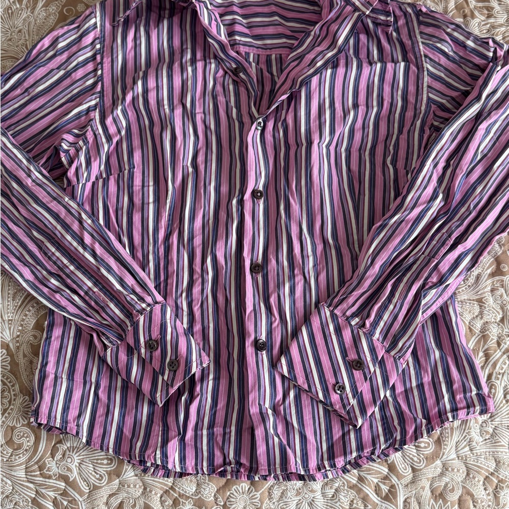 Taylor Pink and Purple Striped Shirt